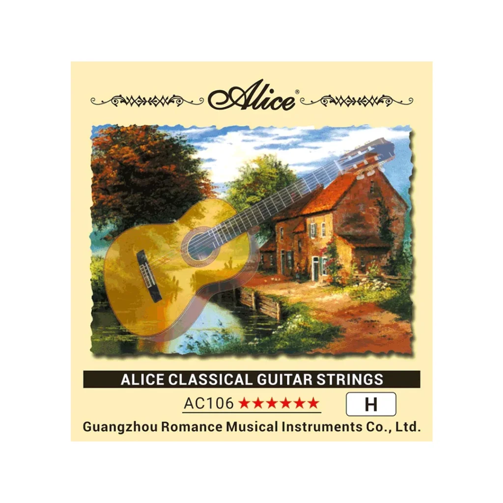 Set de cuerdas Alice AC106-H de tensión alta para guitarra clásica con recubrimiento Anti-Rust.